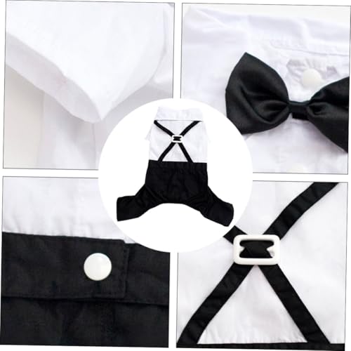 Disfraz de Traje Formal para Perros XXL Blanco miniatura 7