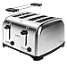 Produktbild OZAVO Toaster 4 Scheiben, Brötchenaufsatz, 7 Bräunungsstufen, Zentrierfunktion, mit Abnehmbarer Krümelschublade, Edelstahlgehäuse, 1500-1700W (4 Scheiben)