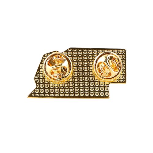 Image of State Shaped Map Lapel Metal Pin Enamel Brooch Keepsake Beautifully Designed for Backpack Hat