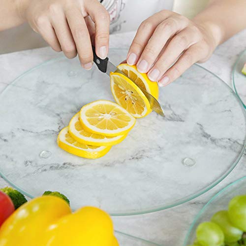 Set de 4 tablas redondas de vidrio templado para cocina miniatura 4