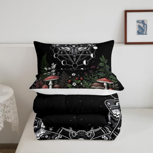 Image of Feelyou Boho Moth Bedding Set Toddler Size for Kids Boys Girls