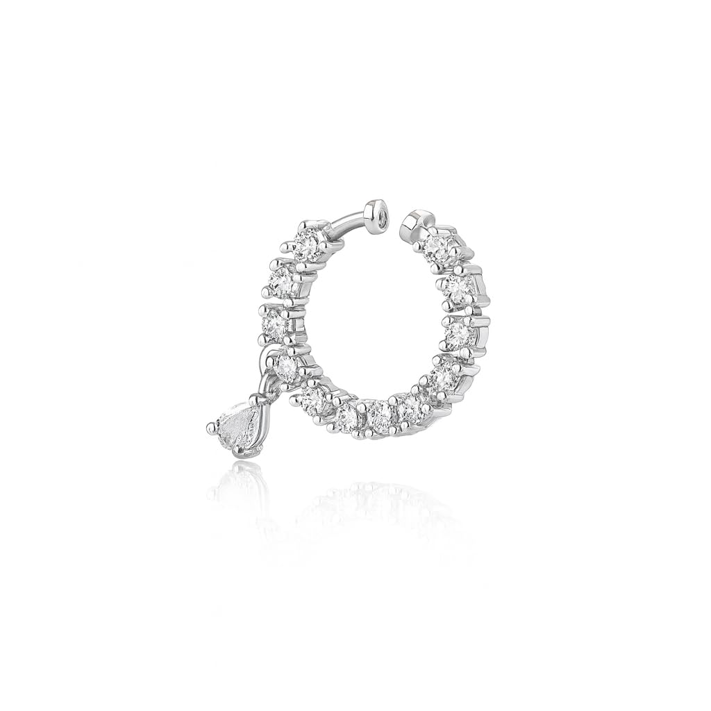 Dazzling American Diamond Nosepin with Circular Diamond Setting-image-28
