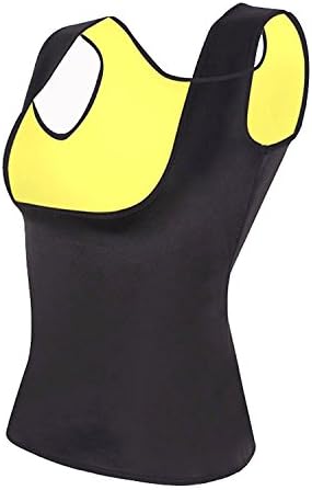 JianDing Women's Hot Sweat Slimming Vest Body Shaper Tummy Fat Burner for Weight Loss Shapewear No Zipper Black