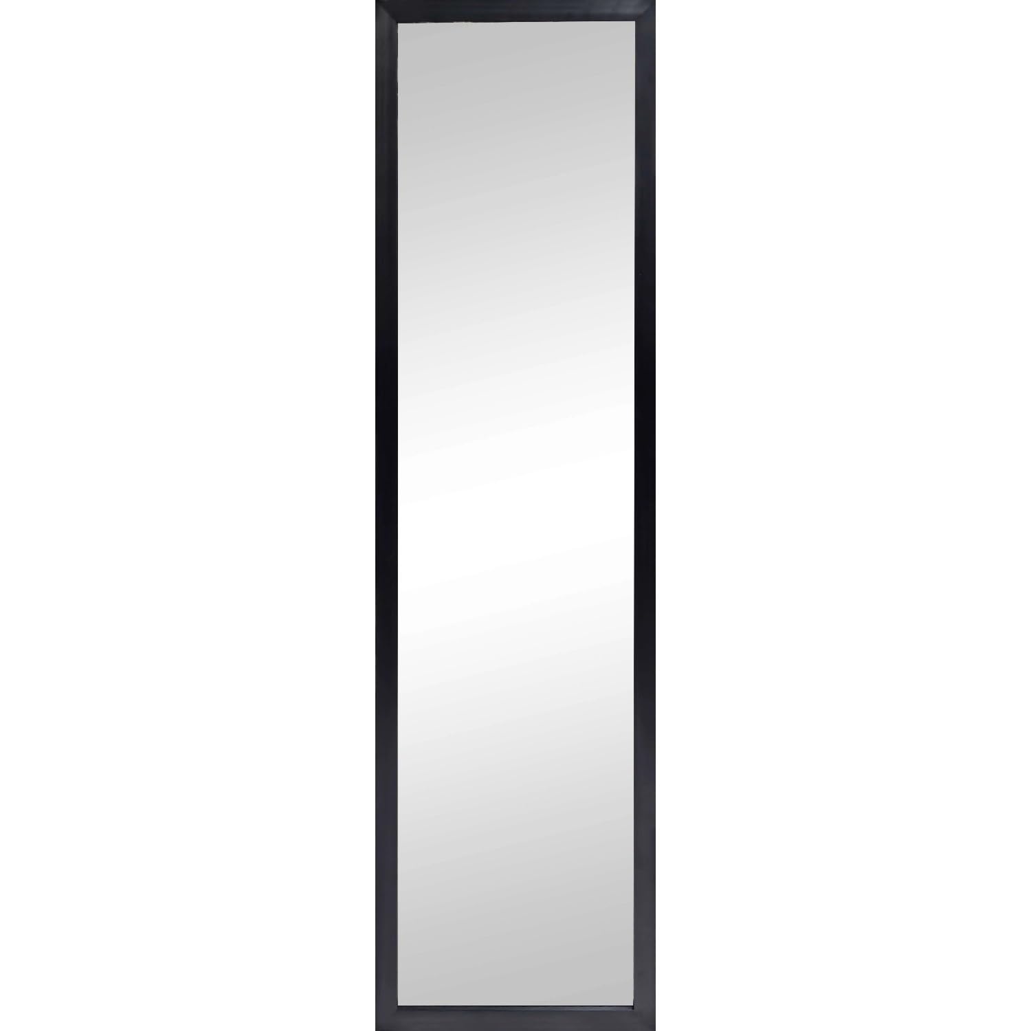 13x49 Black Rectangle Large Wall Mirror for Bathroom or Living Room