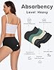 POKARLA Incontinence Pants Women High Absorbency Period Underwear Heavy Flow Leak Proof Urine Washable Leakproof Protective Briefs High Waist Cotton Menstrual Knickers 3 Pack Multicolor Medium