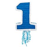 Blue 1st Birthday Pull String Pinata