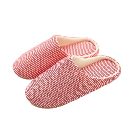 Zapatillas de Estar por Casa Hombre y Mujer, Muebles para el hogar con suela blanda, pantuflas para interiores con piso de madera, rojo, 36-37 ,pantuflas mujer invierno