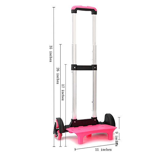Backpack Hand Truck YUB Wheeled Cart Trolley Hand Aluminium Alloy Folding Trolley Cart for Schoolbag - Thumbnail 4
