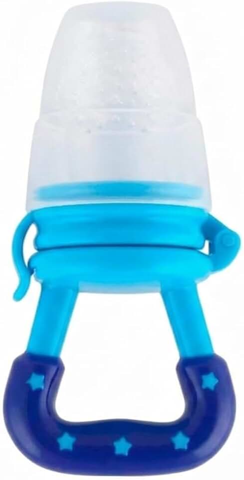 Porta Frutas Infantil Silicone com Alça – Alimentador Seguro (Azul)