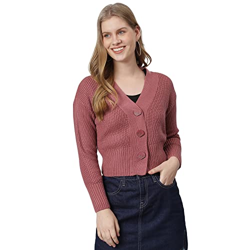 Image of Campus Sutra Cotton Women High Neck Sweatshirt