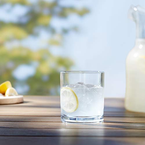 Amazon Basics Tritan Double Old Fashioned Glasses - 13-Ounce, Set Of 4(Plastic Material) #TOP4