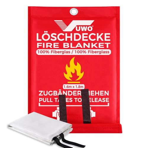 vuwo Coperte antincendio antinfortunistica - 1 Pezzi Coperta Ignifugadi in