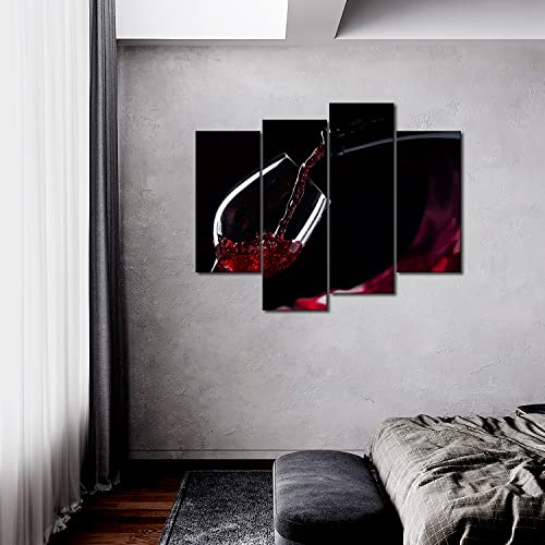 Red Wine In The Glass Wall Art Painting The Picture Print On Canvas Food Pictures For Home Decor Decoration #TOP1