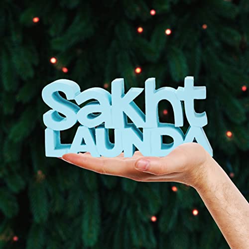 Image of NUKKAD TALES Sakht Launda Blue Quirky Showpiece Home Decor Items Birthday Gift Items Gift for Boys Gift for Men (7 x 3.50 inch)