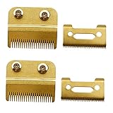 LOORGVEL 2セット 理容師向け電気バリカン用交換刃入り 可能で高精トリマー刃 電動ヘアクリッパーヘッド互換 セルフカットや散髪用に