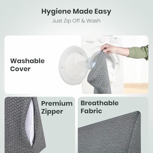 Image of AGEasy Wedge Pillow | 100% Memory Foam Orthopedic | Triangular Cushion for Leg Elevation, Back Support, Acid Reflux, Snoring | Improves Comfort & Posture
