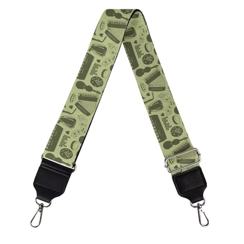 Image of TODIYADDU Musical Instruments Print Women's Crossbody Strap Guitar Purse Straps Adjustable Straps with Clips for Handbags Crossbody Bag Straps Replacement Crossbody for Holiday Birthday Traveling