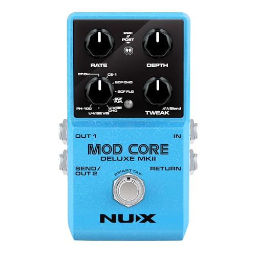 NUX Mod Core Deluxe MKII 8 Modulation Effect Pedals for Electric Guitar, 8 Modulation Types, Mono...