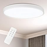 ✅ 𝐅𝐞𝐫𝐧𝐛𝐞𝐝𝐢𝐞𝐧𝐮𝐧𝐠𝐬𝐟𝐮𝐧𝐤𝐭𝐢𝐨𝐧：Die deckenleuchte dimmbar mit Fernbedienung kann unterschiedliche Farbtemperaturen (3000-6500 K) und Helligkeiten (10% -100%) einstellen. Sie verfügt über eine kleine Nachtlichtfunktion und kann das Ausschalten des Lichts zu einer festgelegten Zeit (30 Minuten) verzögern. Sie kann bequem vor dem Schlafengehen vorbereitet werden. Und einen süßen Traum haben.