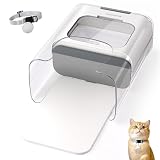 HEAPETS RFID Automatic Cat Feeder with Collar Sensor, Anti-Stealing Food Dispenser with Sealed Lid for Wet Dry Food and Different Diet for Multi-Pet Home, Auto Pet Feeder for Cats & Small Dogs, White