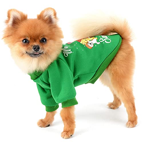 PAIDEFUL Dog Pajamas Christmas Pjs Jumpers for Small Dogs Fleece Lined Warm Coat Winter Pullover Puppy Chihuahua Clothes Cat Apparel 2 Legs Homewear Cold Weather Autumn - Image 2
