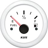KUS CPFR-WW, 240-33 Ohm, Electric Fuel Level Gauge, 12V / 24V, 2' (52mm) with Backlight