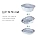 Bellglee 2 Pack Collapsible Wash Basin Set, Foldable Dish Tub, Small Medium Portable Sink for Kitchen, Camping, RV, Baby Bottles, Laundry, Plastic Washbasin -Gray
