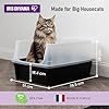 Iris Ohyama Bac à Litière Chat XL Ouvert, Maison de Toilette pour Chat sans Couvercle, Parois Hautes Anti-Projections, Grand Bac Nettoyage Facile, pour Grands Chats, Chatons, Litière XXL