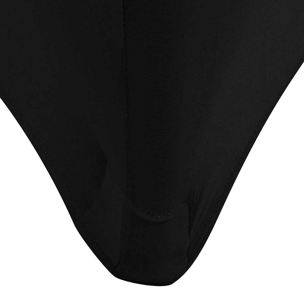 Stretch-Tischhusse 2 Stk. 183 x 76 x 74 cm Schwarz, elastisch, waschbar, rutschfest, schutzhülle, bezug, abdeckung, hochzeit, bankett, möbelschutz, kratzschutz, 170 gsm