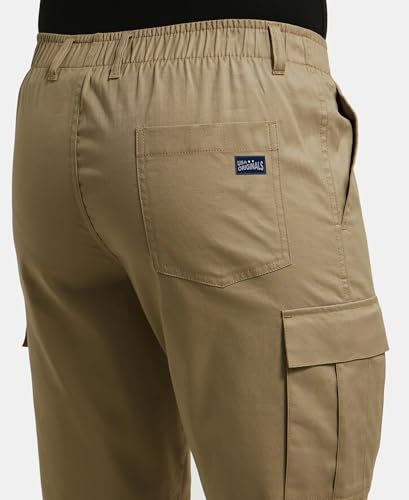 Image of Jockey UM17 Men Super Combed Mercerised Cotton Woven Straight Fit Cargo Shorts