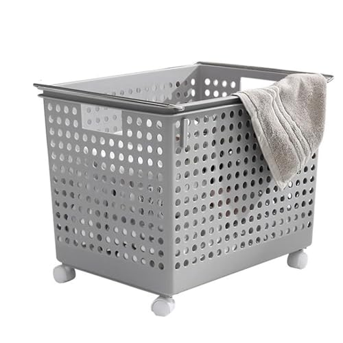Panier à linge roulant pour l'organisation de la salle de bain