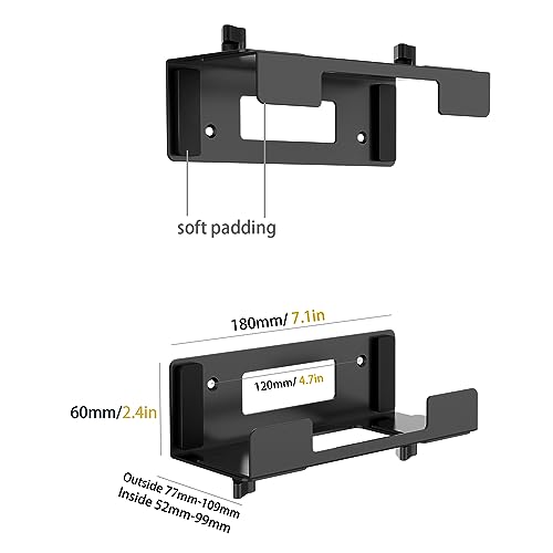 Image of Monzlteck Adjustable Wall and Under Desk Mount Bracket for Gaming Consoles（Xbox 360,ONE,PS5 Slim,PS4,PS3, DVD Players,Cable Box, PC and More, Mounting Template Include (Pack of 2)
