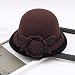 SRZYMJ B Hochzeitshut Vintage 50er Jahre Damen Chic Capeline Kirche Elegant Fascinator Hut Sonnenhut mit Schleier Band aus Netzstoff Feder Blumen für Cocktail Braut Zeremonie Sonnenhut