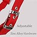 Adjustable Horse Halter with Polar Fleece Lined, Breakaway Halter with Stain Hardware, Equestrian Horse Riding Halters (Red, Medium)