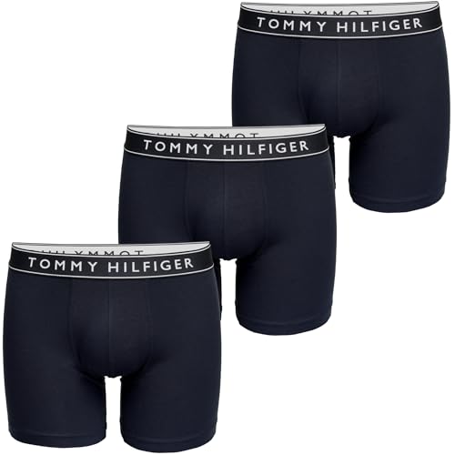 Tommy Hilfiger Herren 3er Pack Boxershorts Briefs mit Logobund, Blau (des Sky/des Sky/des Sky), XS – Ansicht 1