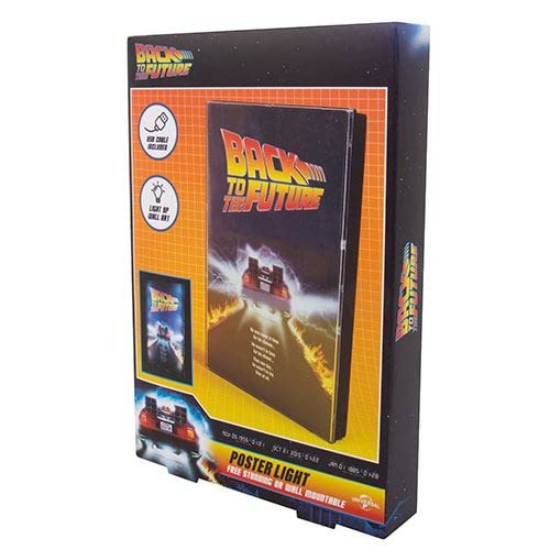 Fizz Creations Back To The Future Poster Light, USB Powered with Included Cable, Free Standing or Wall Mountable Poster Mood Light A4 Size. Officially Licensed Back To The Future Merchandise