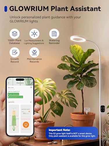 Image of GLOWRIUM Grow Lights for Indoor Plants,Full Spectrum Plant Light with Stand