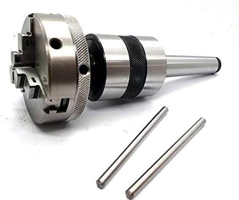Factory High Precision 2MT Shank Revolving Live Center M14x 1 with 65 mm 3 Jaws Self Centering Chuck-Lathe's Tailstock