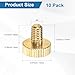 M METERXITY 10-Pack Knurled Thumb Screws, M5x8mm Solid Brass Flat Head Fully Threaded Knobs Bolts Fasteners W Grip for Electronic/Equipment/Industry/Home, Thumbscrew Threaded Knurled Tip