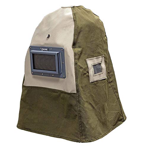 Eastwood Deluxe Abrasive Blasting Hood Vinyl Media Blasting Hood with Hard Hat Deluxe Vented Canvas