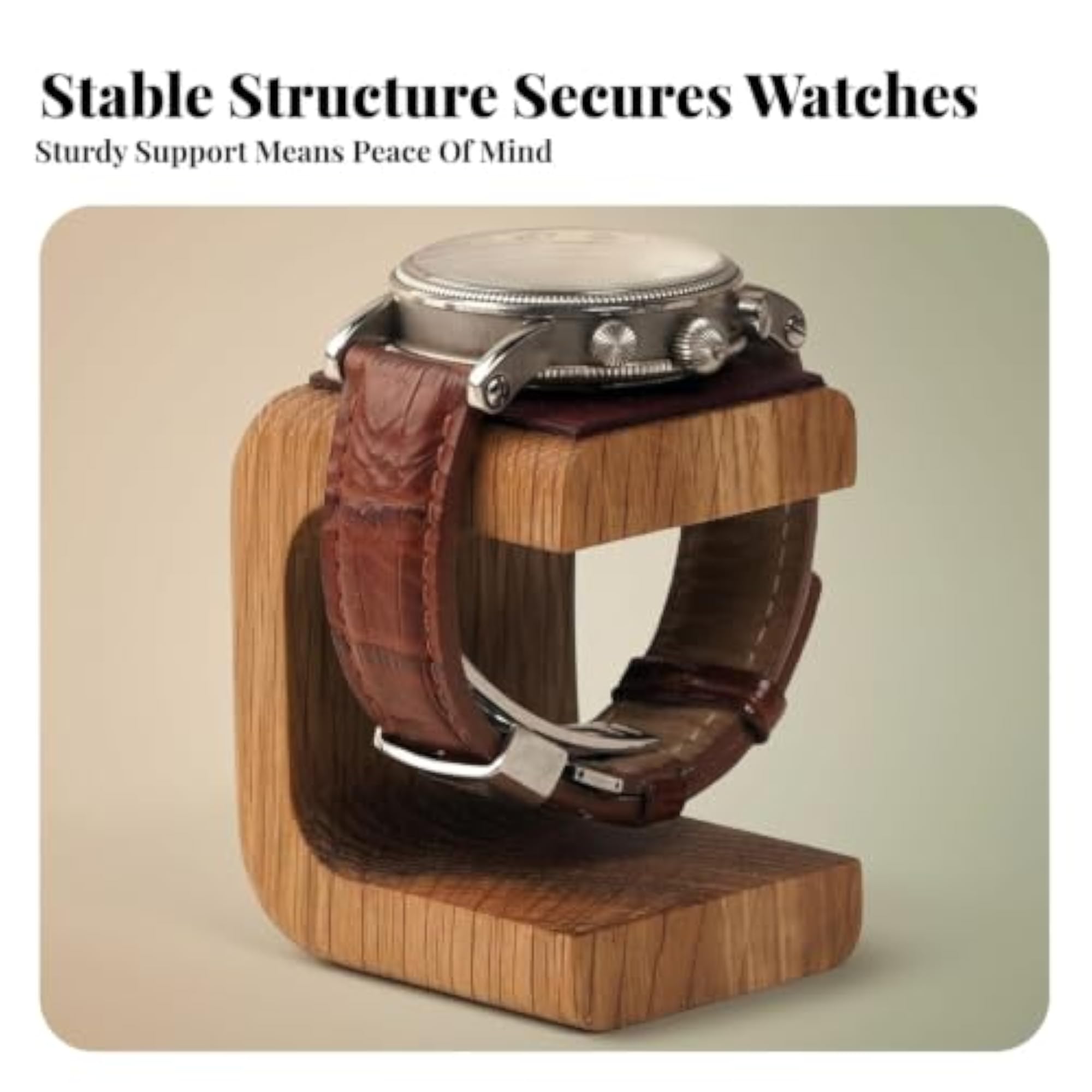 Handmade Leather-Like Watch Display Stand, Gift for Him