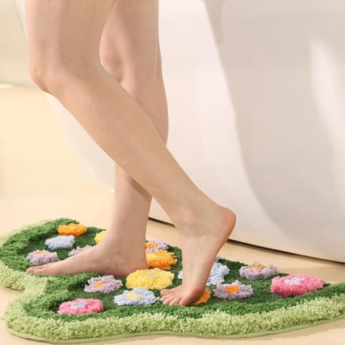 Tapete Verde de Musgo Irregular para Dormitorio miniatura 1