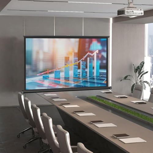 Pantalla manual retráctil de proyección sobremesa 40 pulgadas 16:9 miniatura 3