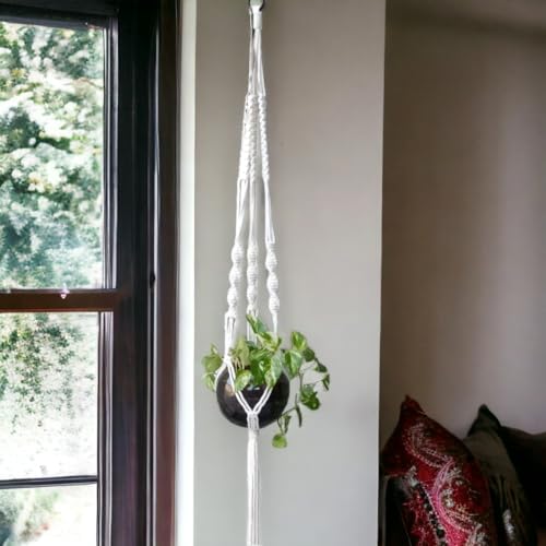 Suporte Corda Para Pendurar Vasos de Plantas Longo 150cm Arte Macramê