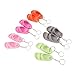 Juqrelith Silicone Mini Slippers Keychain, 5 Pairs, Multifunctional Lightweight, Compact Design - Durable Material, Fashionable Accessory for Wallets, Bags, and Keys