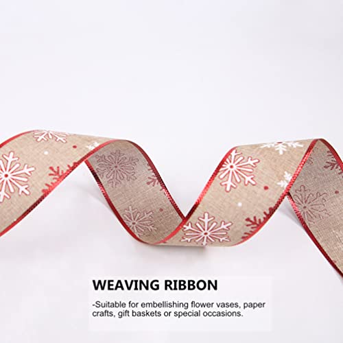 Didiseaon 1 Unidade Teia De Imitação De Linho Fita De Embrulho Presente Fita De Natal Decoração De N