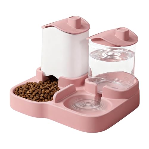 Dispensador automático de comida y agua para gatos, Bebedero antiderrame | Alimentador y Bebedero Automático, para Perro Conejo y Cachorro