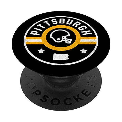 Pittsburgh Football Stars and Stripes Pennsylvania Outline PopSockets PopGrip: Swappable Grip for Phones & Tablets