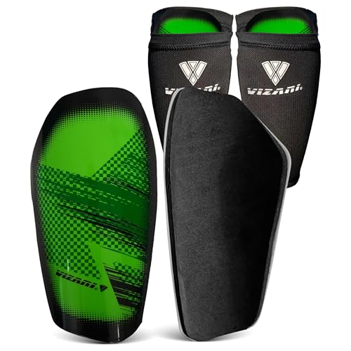 Vizari Slip in Soccer Shin Guards for Adults, Youth & Big Kids – Lightweight, Durable Unisex Soccer Shinguards for Men & Women