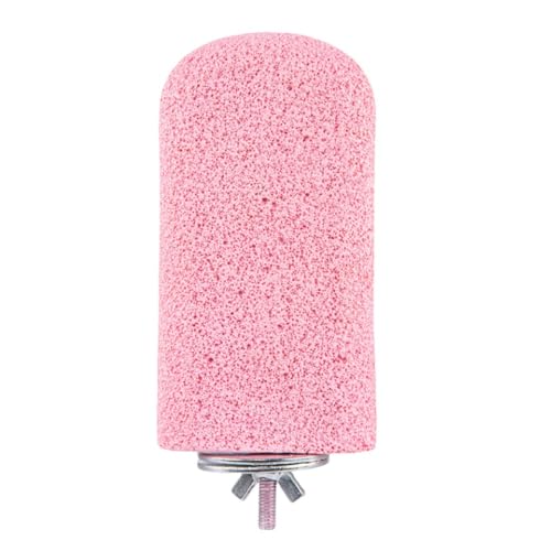 DrivEx 鳥の爪研ぎ器、洗える爪研ぎ器、小型インコ、鳥の爪のスティック、オウムのスタンドロッド、鳥のおもちゃ、鳥かごのアクセサリー、オウムの歯が生えるスティック、鳥の爪のスティック、スクラブスタンドロッド (桜パウダー,12.2*6.5*2.7cm)